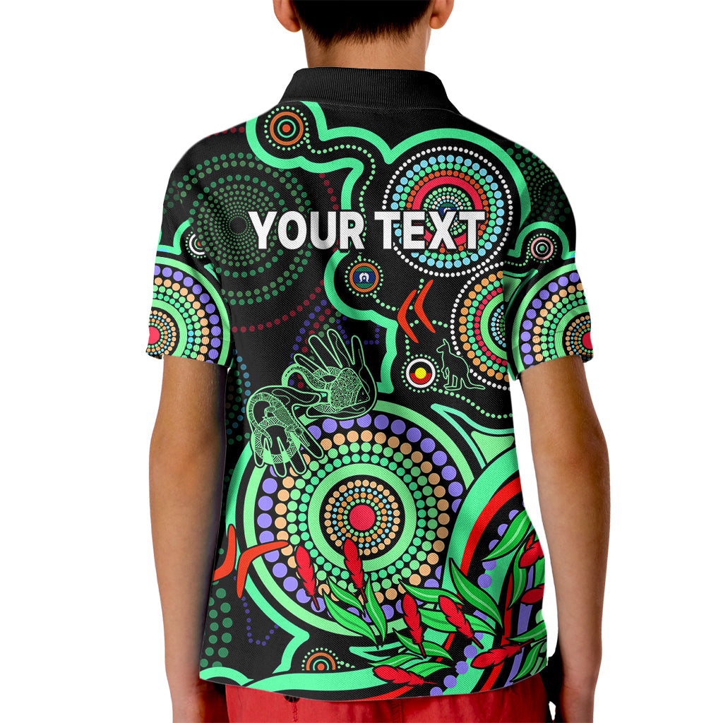 custom-naidoc-week-2023-kid-polo-shirt-indigenous-tribal-ver02-green
