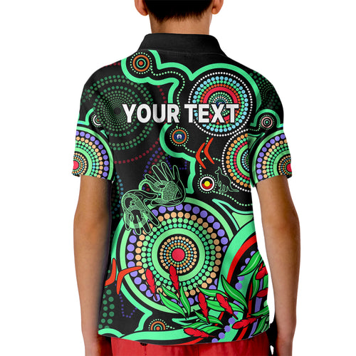 custom-naidoc-week-2023-kid-polo-shirt-indigenous-tribal-ver02-green