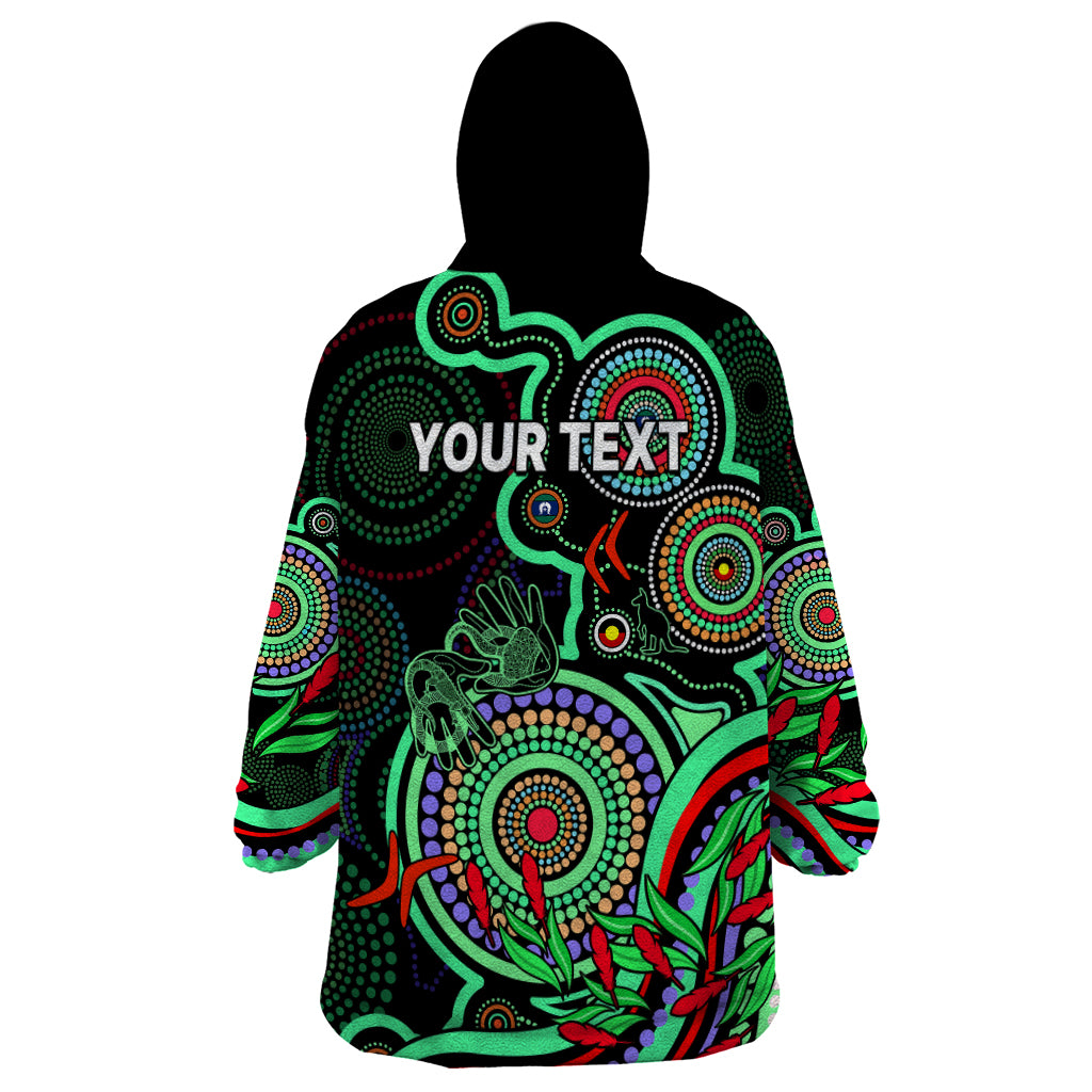 custom-naidoc-week-2023-wearable-blanket-hoodie-indigenous-tribal-ver02-green