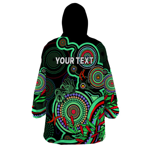 custom-naidoc-week-2023-wearable-blanket-hoodie-indigenous-tribal-ver02-green