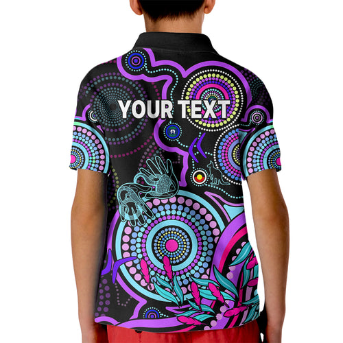 custom-naidoc-week-2023-kid-polo-shirt-indigenous-tribal-ver02-purple