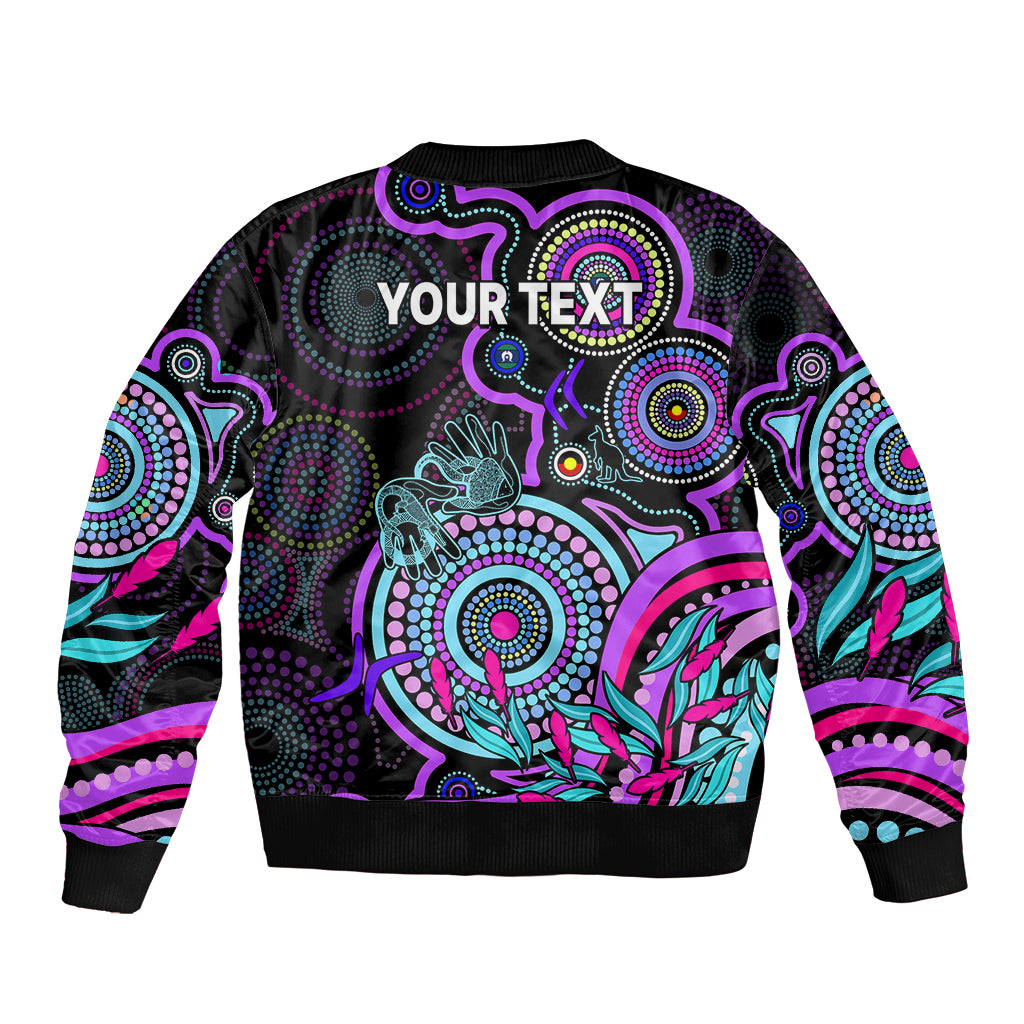 custom-naidoc-week-2023-sleeve-zip-bomber-jacket-indigenous-tribal-ver02-purple