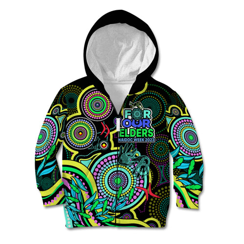 naidoc-week-2023-kid-hoodie-indigenous-tribal-ver02-yellow