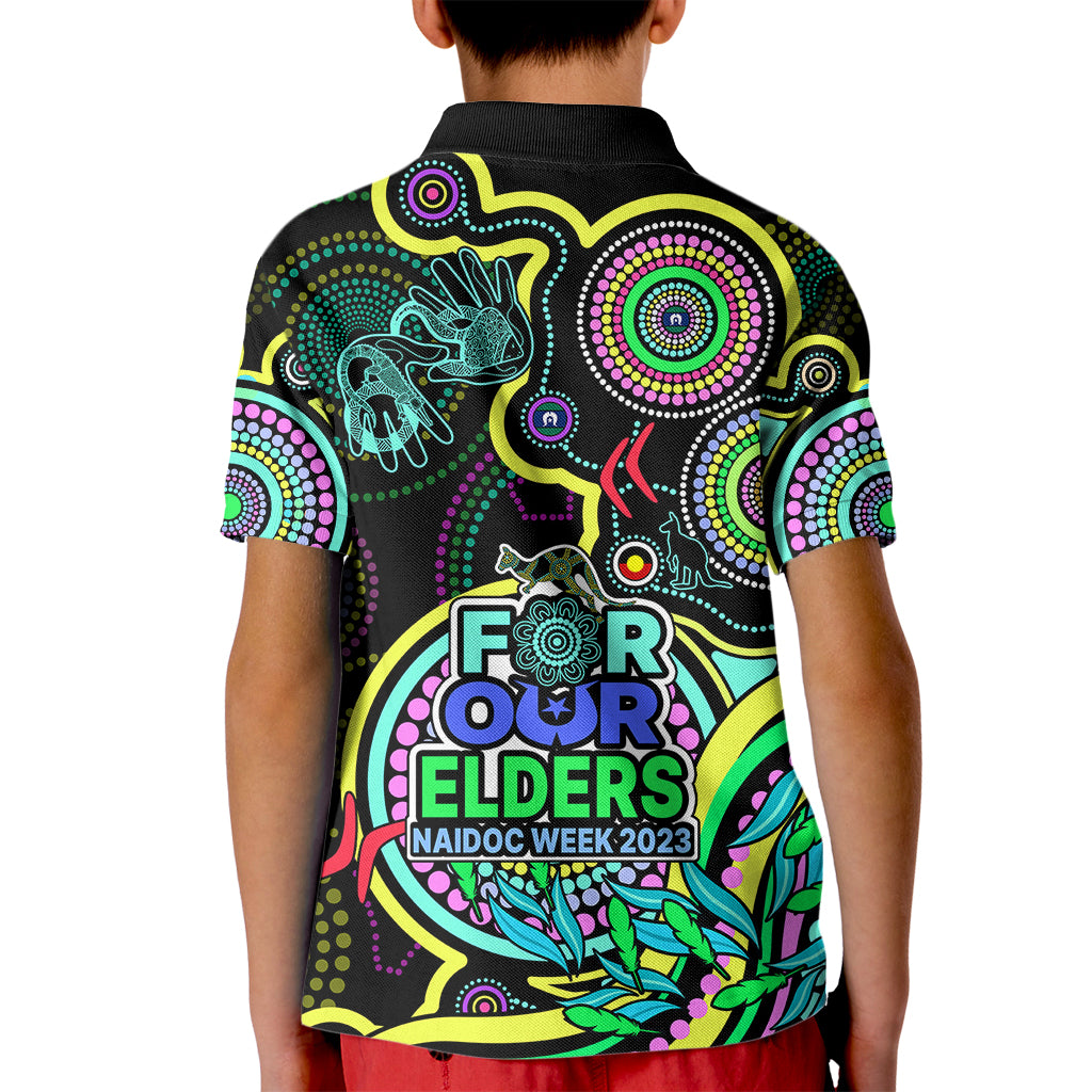 naidoc-week-2023-kid-polo-shirt-indigenous-tribal-ver02-yellow