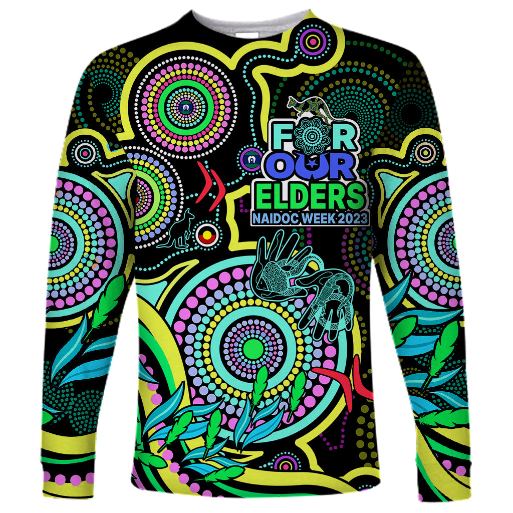 naidoc-week-2023-long-sleeve-shirt-indigenous-tribal-ver02-yellow