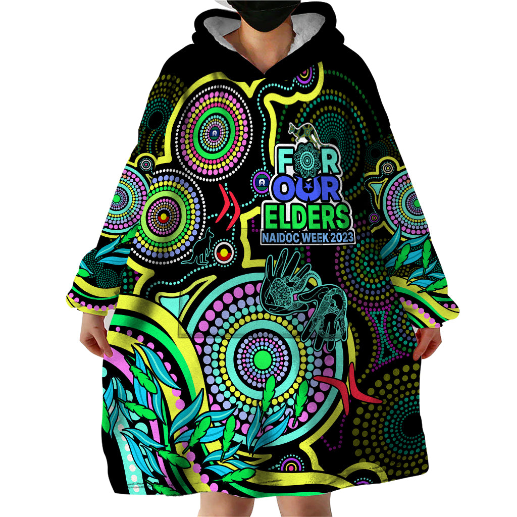 naidoc-week-2023-wearable-blanket-hoodie-indigenous-tribal-ver02-yellow
