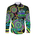 custom-naidoc-week-2023-long-sleeve-button-shirt-indigenous-tribal-ver02-yellow