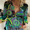Custom NAIDOC Week 2023 Women Casual Shirt Indigenous Tribal Ver.02 - Yellow LT9