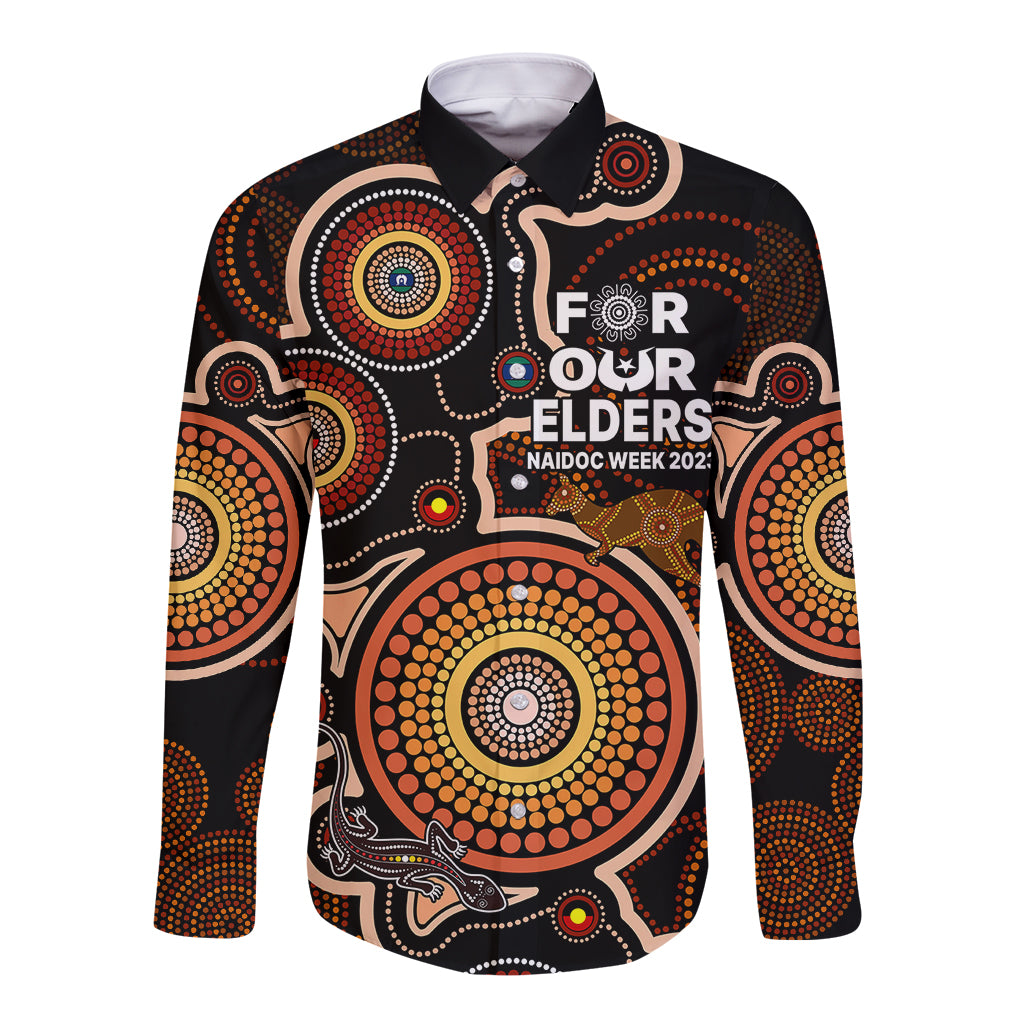 naidoc-week-2023-long-sleeve-button-shirt-indigenous-tribal-ver01
