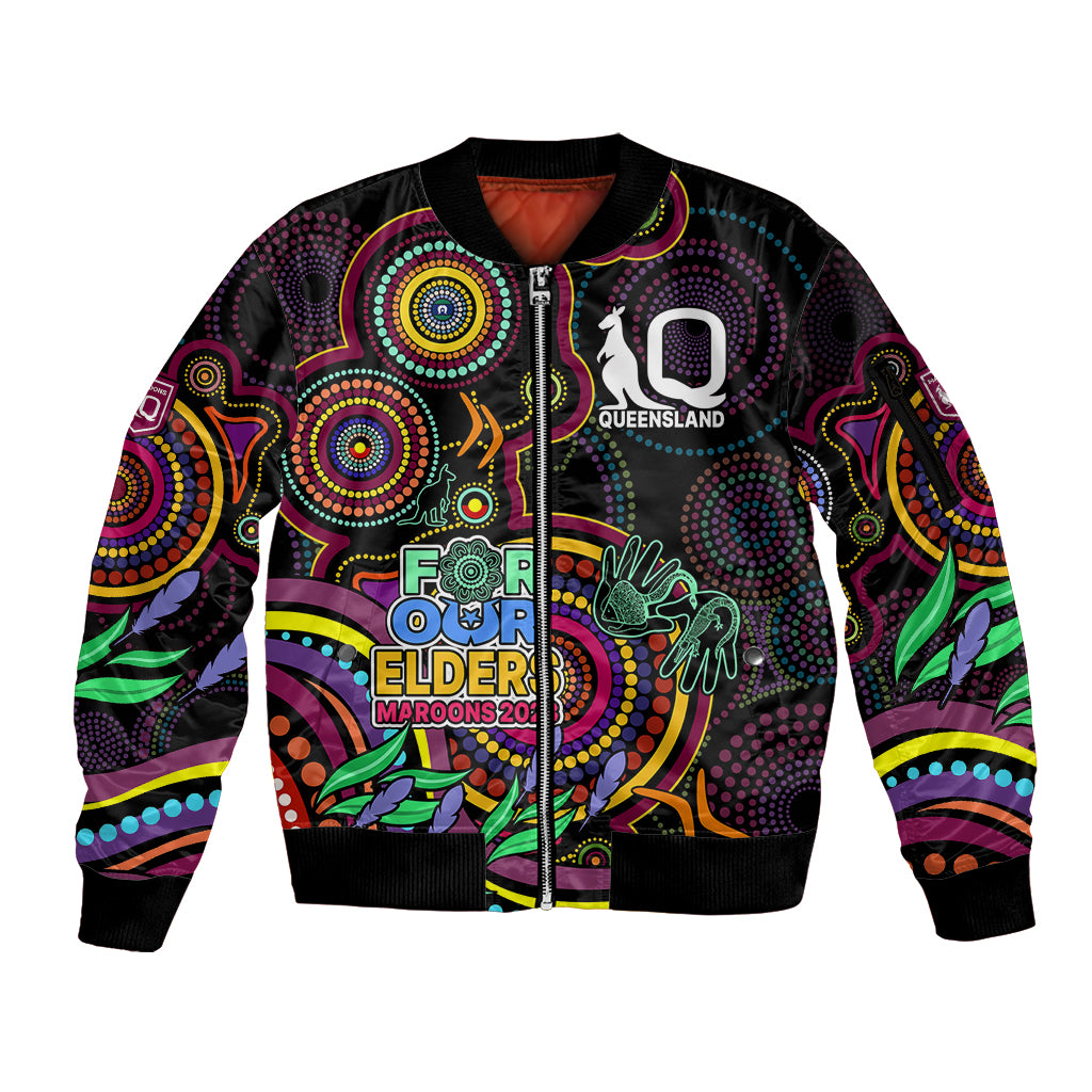 naidoc-2023-maroon-rugby-sleeve-zip-bomber-jacket-queensland-indigenous-tribal