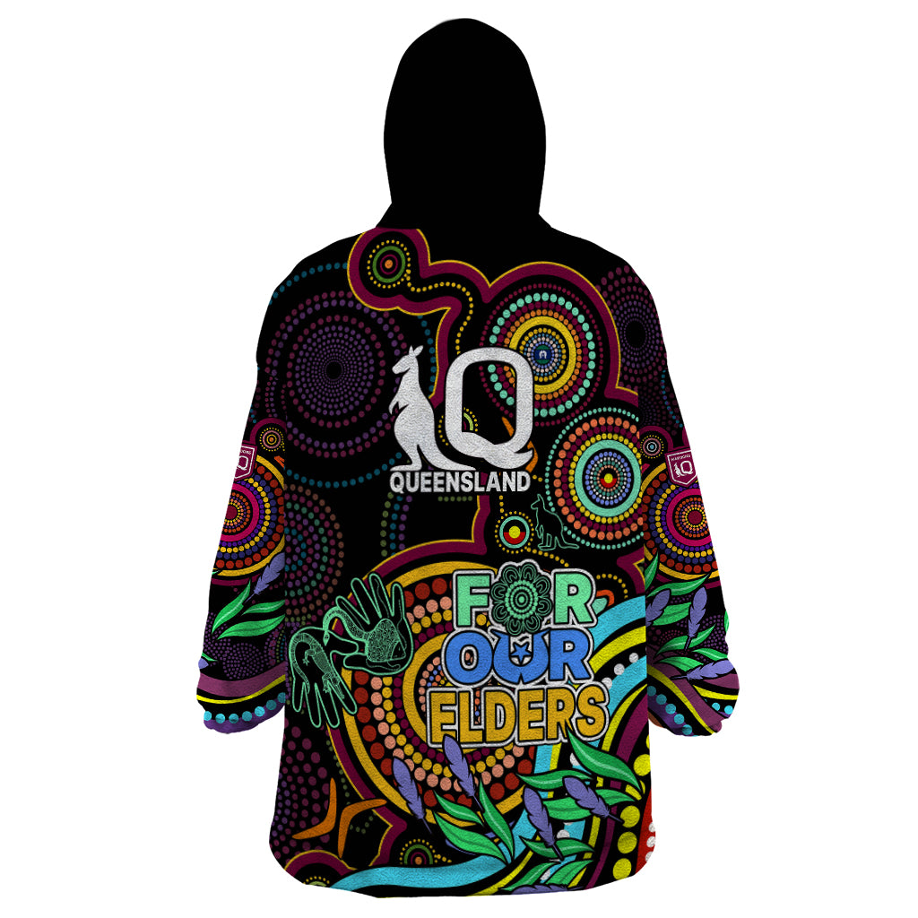 naidoc-2023-maroon-rugby-wearable-blanket-hoodie-queensland-indigenous-tribal