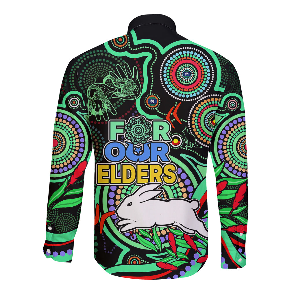 naidoc-2023-rabbitohs-rugby-long-sleeve-button-shirt-the-bunnies-indigenous-tribal
