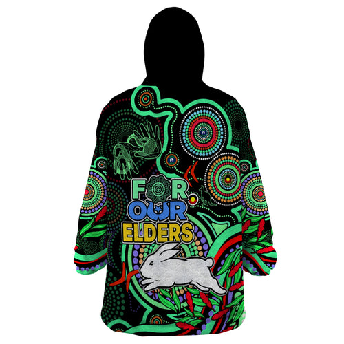 naidoc-2023-rabbitohs-rugby-wearable-blanket-hoodie-the-bunnies-indigenous-tribal