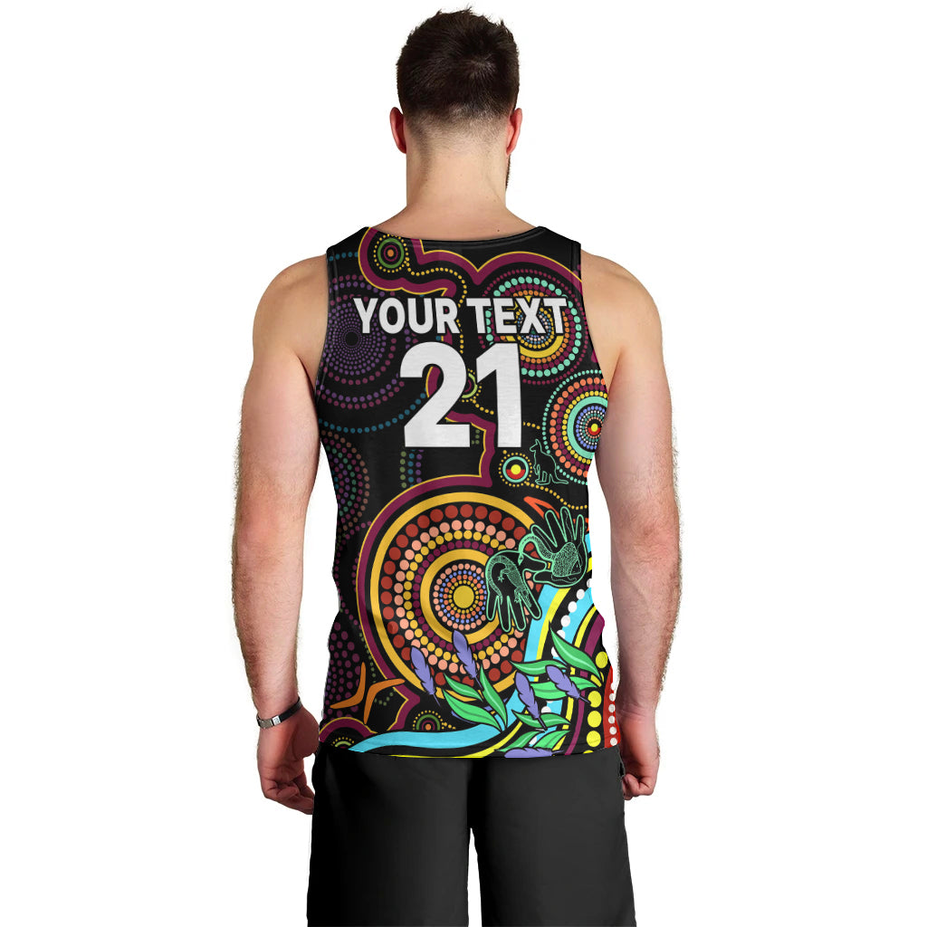 custom-text-and-number-naidoc-2023-maroon-rugby-men-tank-top-queensland-indigenous-tribal