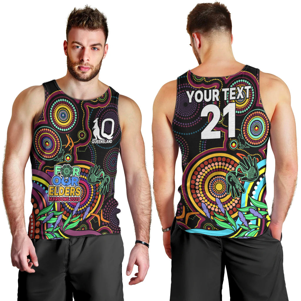 custom-text-and-number-naidoc-2023-maroon-rugby-men-tank-top-queensland-indigenous-tribal