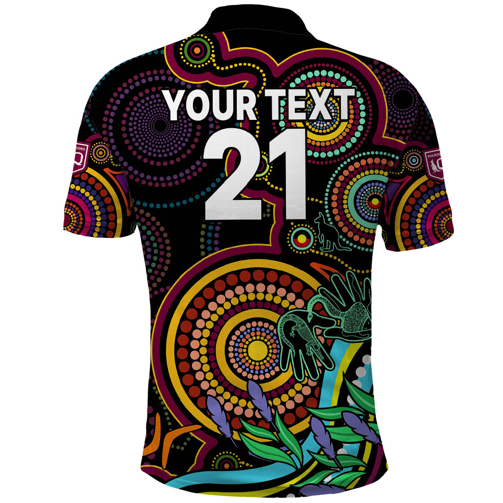 custom-text-and-number-naidoc-2023-maroon-rugby-polo-shirt-queensland-indigenous-tribal