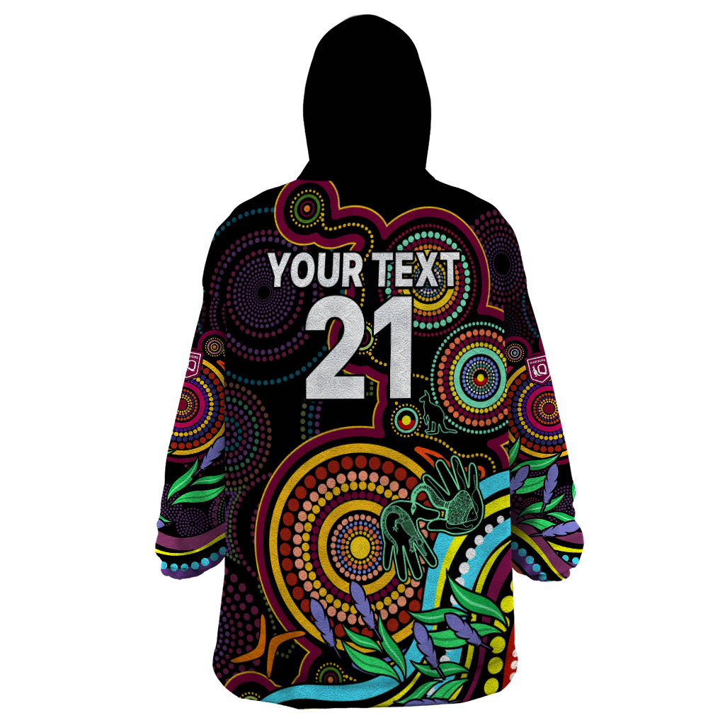 custom-text-and-number-naidoc-2023-maroon-rugby-wearable-blanket-hoodie-queensland-indigenous-tribal