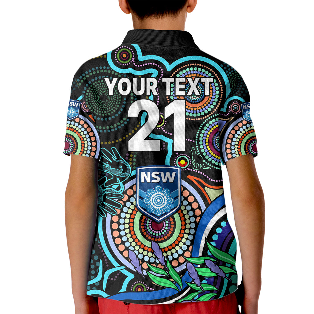 custom-text-and-number-naidoc-2023-nsw-blues-rugby-kid-polo-shirt-new-south-wales-indigenous-tribal