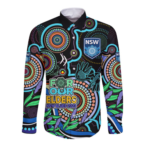 custom-text-and-number-naidoc-2023-nsw-blues-rugby-long-sleeve-button-shirt-new-south-wales-indigenous-tribal