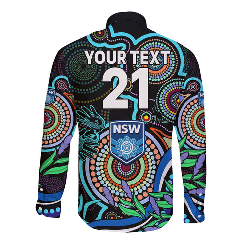 custom-text-and-number-naidoc-2023-nsw-blues-rugby-long-sleeve-button-shirt-new-south-wales-indigenous-tribal