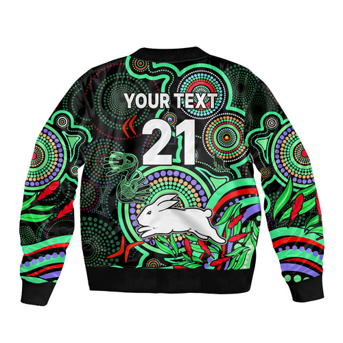 custom-text-and-number-naidoc-2023-rabbitohs-rugby-bomber-jacket-the-bunnies-indigenous-tribal