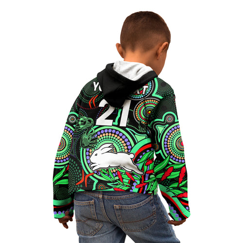 custom-text-and-number-naidoc-2023-rabbitohs-rugby-kid-hoodie-the-bunnies-indigenous-tribal