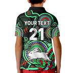 custom-text-and-number-naidoc-2023-rabbitohs-rugby-kid-polo-shirt-the-bunnies-indigenous-tribal
