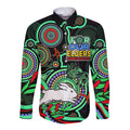 custom-text-and-number-naidoc-2023-rabbitohs-rugby-long-sleeve-button-shirt-the-bunnies-indigenous-tribal