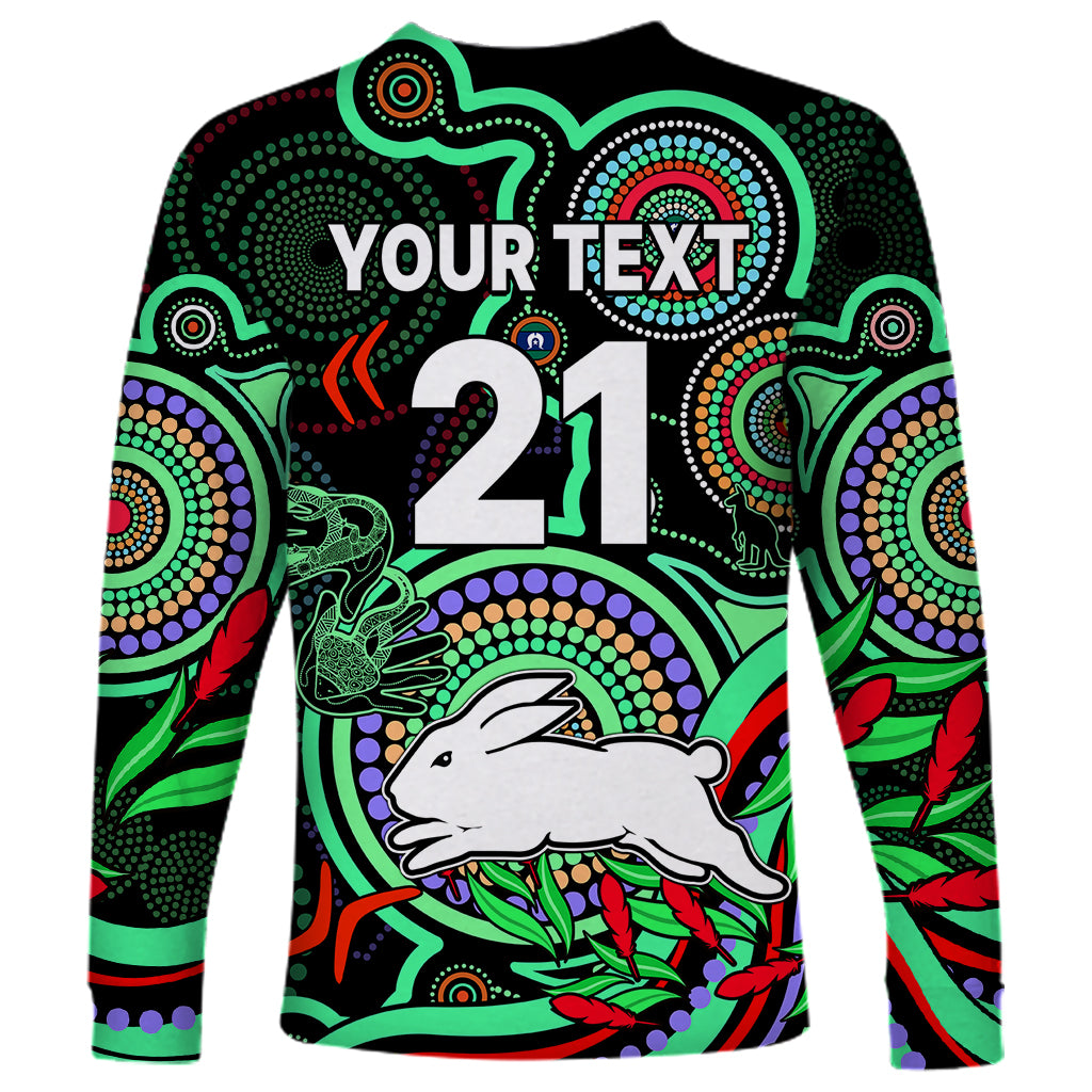 custom-text-and-number-naidoc-2023-rabbitohs-rugby-long-sleeve-shirt-the-bunnies-indigenous-tribal