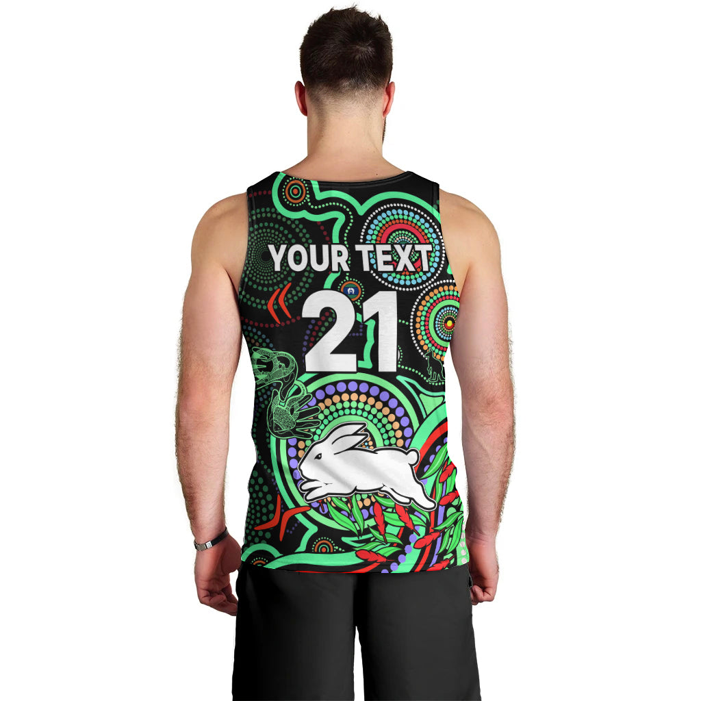 custom-text-and-number-naidoc-2023-rabbitohs-rugby-men-tank-top-the-bunnies-indigenous-tribal
