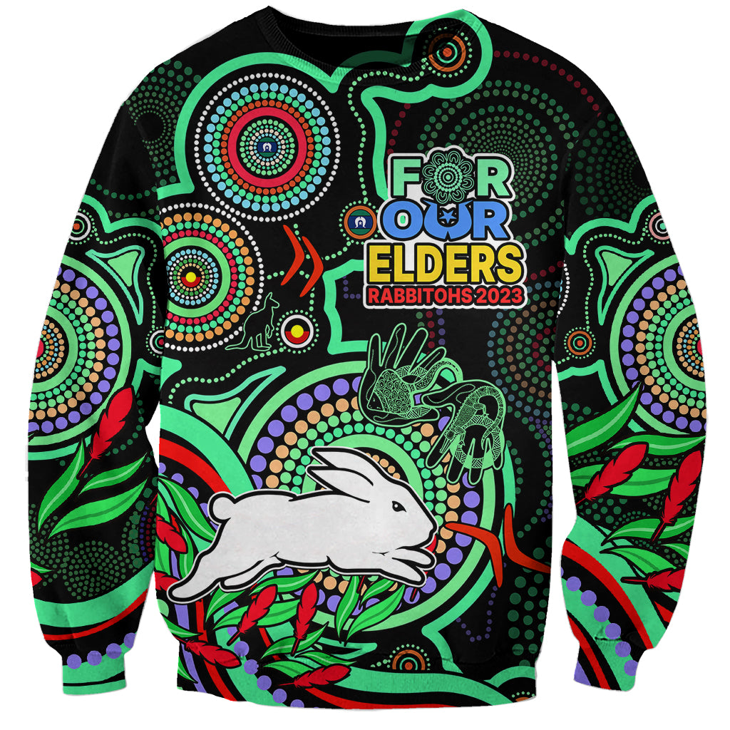 custom-text-and-number-naidoc-2023-rabbitohs-rugby-sweatshirt-the-bunnies-indigenous-tribal