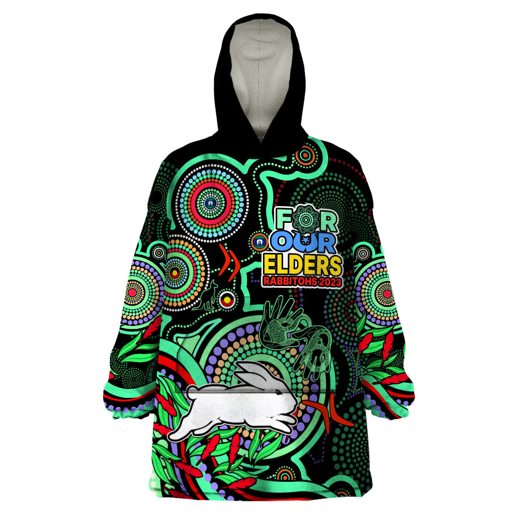 custom-text-and-number-naidoc-2023-rabbitohs-rugby-wearable-blanket-hoodie-the-bunnies-indigenous-tribal