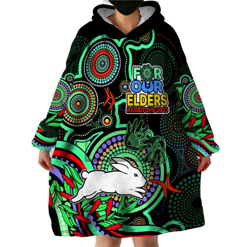 custom-text-and-number-naidoc-2023-rabbitohs-rugby-wearable-blanket-hoodie-the-bunnies-indigenous-tribal