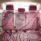 Pink Aboriginal Butterfly Ribbon Cancer Back Car Seat Cover