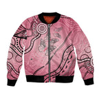 Pink Aboriginal Butterfly Ribbon Cancer Bomber Jacket