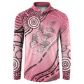 Pink Aboriginal Butterfly Ribbon Cancer Button Sweatshirt