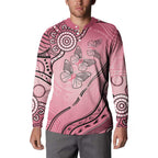 Pink Aboriginal Butterfly Ribbon Cancer Button Sweatshirt