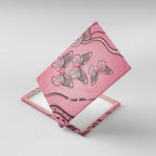 Pink Aboriginal Butterfly Ribbon Cancer Canvas Wall Art