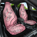Pink Aboriginal Butterfly Ribbon Cancer Car Seat Cover