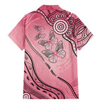 Pink Aboriginal Butterfly Ribbon Cancer Family Matching Mermaid Dress and Hawaiian Shirt