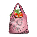 Pink Aboriginal Butterfly Ribbon Cancer Grocery Bag