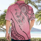Pink Aboriginal Butterfly Ribbon Cancer Hawaiian Shirt