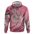 Pink Aboriginal Butterfly Ribbon Cancer Hoodie