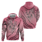 Pink Aboriginal Butterfly Ribbon Cancer Hoodie