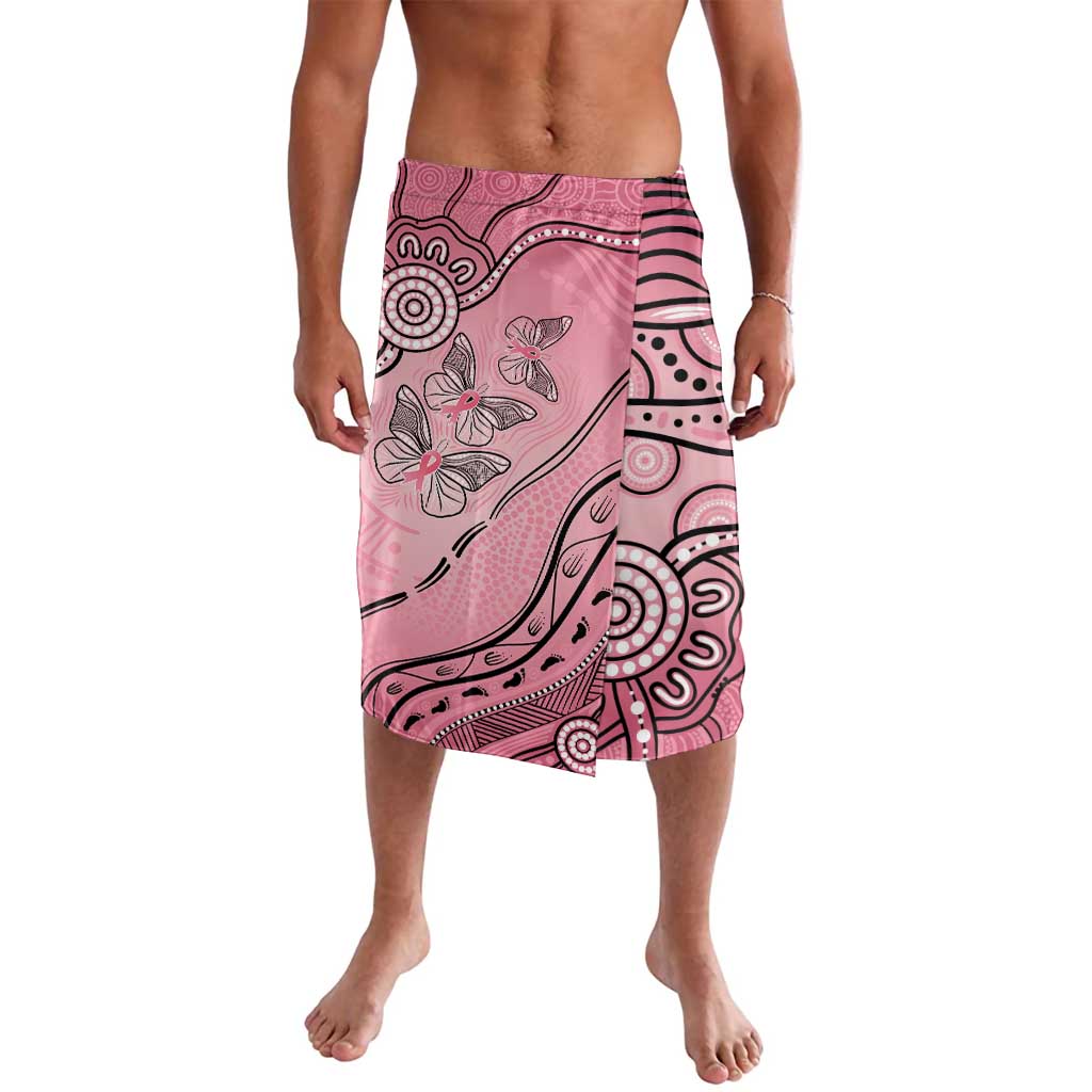 Pink Aboriginal Butterfly Ribbon Cancer Lavalava