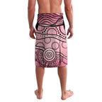 Pink Aboriginal Butterfly Ribbon Cancer Lavalava