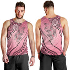 Pink Aboriginal Butterfly Ribbon Cancer Men Tank Top