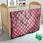Pink Aboriginal Butterfly Ribbon Cancer Quilt