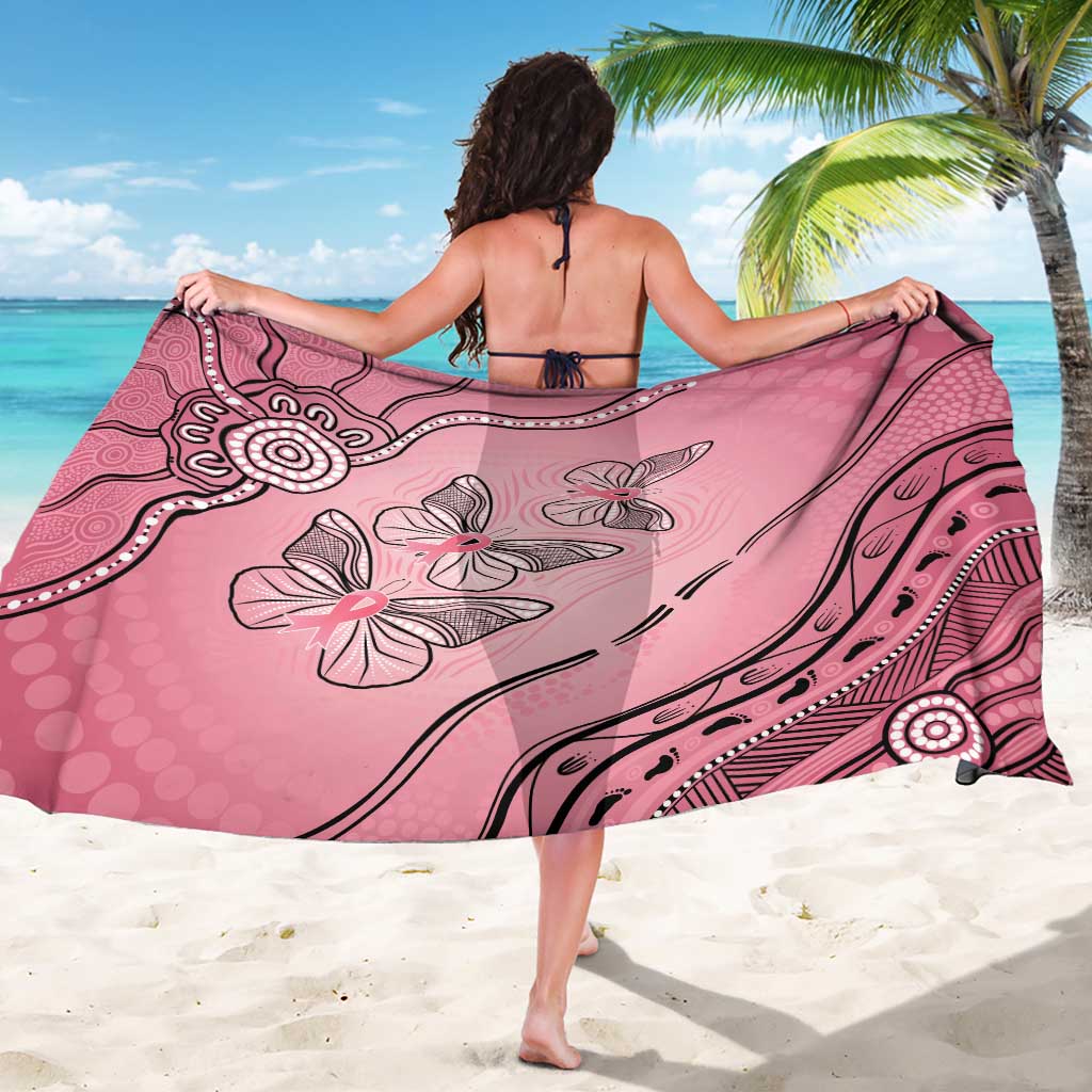 Pink Aboriginal Butterfly Ribbon Cancer Sarong