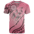 Pink Aboriginal Butterfly Ribbon Cancer T Shirt